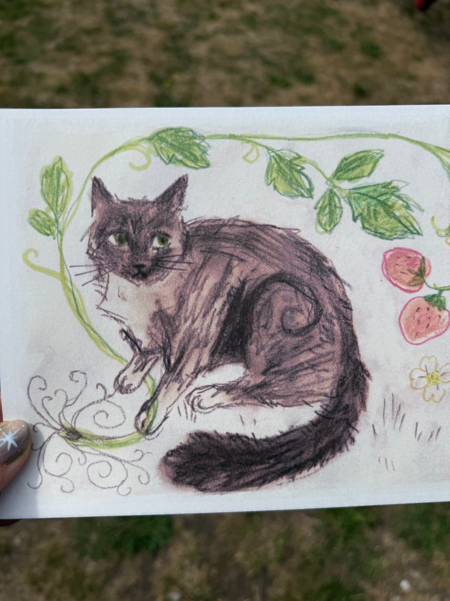 Strawberry Cat Print