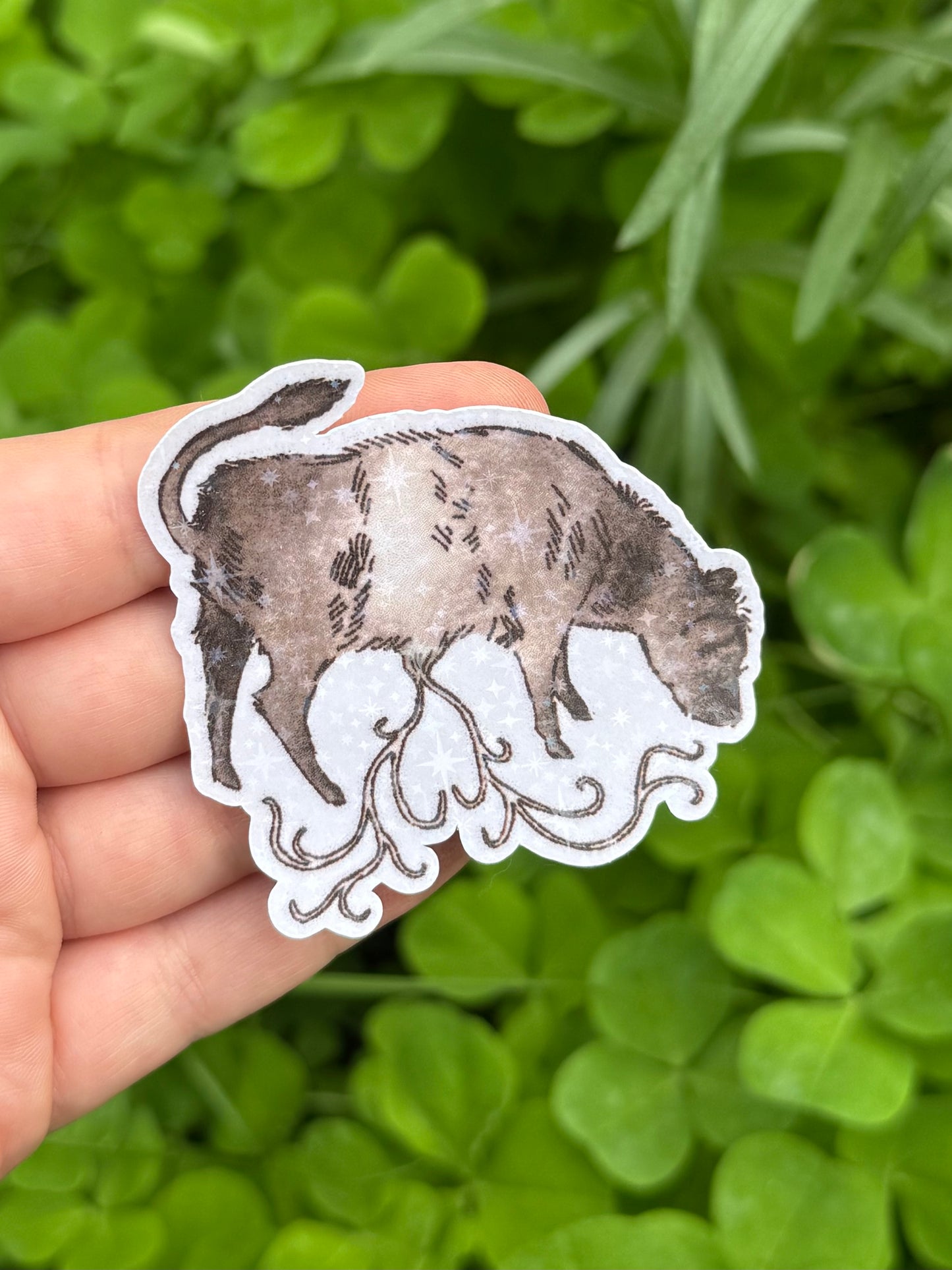 Sparkly cow sticker